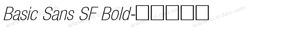 Basic Sans SF Bold字体转换
